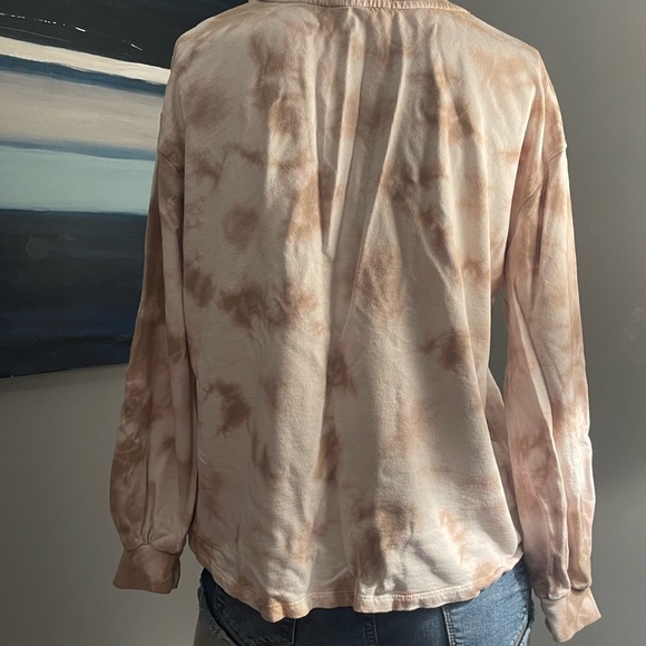 C&C California Tan & Cream Long Sleeve Relaxed Shirt Sz. Small - Picture 2 of 5